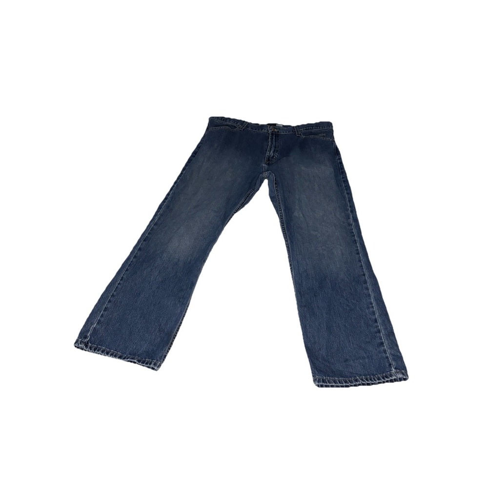 Harley Davidson Mens Jeans 40x30 Blue Straight Leg Denim Biker Pants - Picture 2 of 9